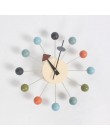 111New wystrój zegar ścienny zegarek cichy zegary ścienne igły kwarcowy popularne mody drewniana piłka zegar Decor salon i pokój