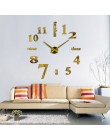Gorąca 3D duże zegary ścienne lustro naklejki ścienne zegarek DIY nowoczesny Design Horloge Murale Reloj De Pared różdżka zegar