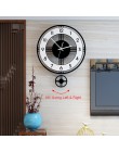 Cichy duży zegar ścienny nowoczesny designerski kwarcowy wiszący dekoracyjny do kuchni salonu