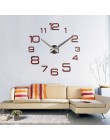 Moda duży zegar ścienny nowoczesny design akrylowe lustro zegary europa Diy 3d naklejki duży dekoracyjny zegarek kwarcowy salon