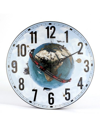 Duża moda nowoczesny zegar ścienny milczy projekt kreatywny ziemi obraz sztuki domu salon dekoracyjne zegarki zegary ścienne Dec