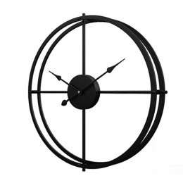Nowoczesny zegar ścienny designerski do biura salonu dekoracyjny wiszący klasyczny metalowy czarny