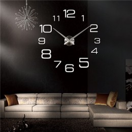 Moda duży zegar ścienny nowoczesny design akrylowe lustro zegary europa Diy 3d naklejki duży dekoracyjny zegarek kwarcowy salon