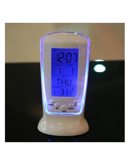 Zegary mrożone Led zegar cyfrowy Despertador zegar na biurko lampki nocne budzik elektroniczny zegarek kwadratowych prezent dla 