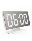 Nowy aktualizacji cyfrowy zegar z budzikiem Led lustro zegar wielofunkcyjny drzemka czas wyświetlania noc Led tabeli pulpit budz