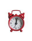 Retro przenośny śliczne Mini Cartoon budzik okrągły numer podwójny dzwon biurko stół cyfrowy zegar do dekoracji domu HX08