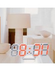 Elegancki zegar led 3D na biurko do pracy cyfrowy do sypialni biura z termometrem stojący