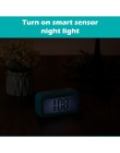 Cyfrowy budzik elektroniczny LED termometr drzemka budzik podświetlany fajny