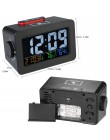 Pomysł na prezent nocna Wake Up cyfrowy budzik z termometrem higrometr temperatura wilgotność stół zegar na biurko ładowarka do 
