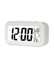 1 sztuk LED cyfrowy budzik zegar elektroniczny wyciszenie podświetlenie wyświetlacz temperatury i kalendarz funkcja drzemki budz