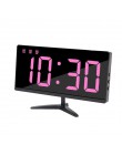 Cyfrowy zegar z budzikiem LED lustro zegar wielofunkcyjny drzemka czas wyświetlania noc LCD lampa biurkowa pulpit budzik kabel U