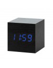 LED budzik drewniany zegarek stół sterowanie głosem cyfrowy drewno Despertador elektroniczny pulpit USB/AAA zasilany zegary wyst
