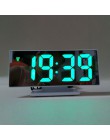 Cyfrowy Budzik LED Lustro Zegar Wielofunkcyjny Drzemki Czas Wyświetlania Noc Doprowadziły Tabeli Biura Stacjonarnego Domu Sypial
