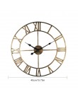 Zegar ścienny nowoczesny prosta konstrukcja kreatywny żelaza ściany zegarek do salonu Loft Cafe, cichy cyframi rzymskimi zegarek