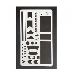 1 sztuk A6 malowanie szablon diy ręcznie robione karty podarunkowe photo album księga gości pamiętnik plastikowa linijka narzędz