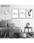 Nordic powrót biały styl słodkie miłość Wall Art plakat na płótnie minimalistyczny druku miłość cytaty malowanie obraz do salonu