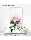 Na płótnie obraz na płótnie Nordic Decor elegancki piwonia kwiat fraza plakat i druk Wall obraz do dekoracji domu w salonie