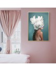Streszczenie kwiat awatar dziewczyna obraz na płótnie obraz ścienny drukuj plakat na ścianę sztuki sypialnia salon nowoczesne de