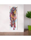 QKART Wall Art malarstwo na płótnie zwierząt obraz zwierząt drukuje plakat stałego konia do salonu wystrój domu bez rama
