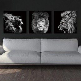 Nowoczesny obraz na ścianę płótno dekoracja do salonu zwierzęta lew wyposażenie wnętrz styl skandynawski