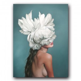 Streszczenie kwiat awatar dziewczyna obraz na płótnie obraz ścienny drukuj plakat na ścianę sztuki sypialnia salon nowoczesne de