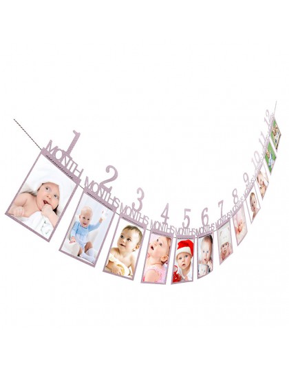 Zdjęcie dla dzieci prezent urodzinowy dekoracje 1-12 miesiąc zdjęcie Banner co miesiąc fototapeta 14X23 cm paź 2