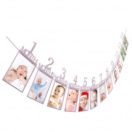 Zdjęcie dla dzieci prezent urodzinowy dekoracje 1-12 miesiąc zdjęcie Banner co miesiąc fototapeta 14X23cm i