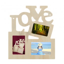 Home Decor drewniane ramka na zdjęcia ramka albumu DIY rzemieślnicze zdjecie ramkę Hollow Love Letter rodzina ramka na zdjęcia u