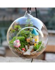Terrarium Ball Globe kształt jasne szklana wisząca wazon kwiat rośliny pojemnik Ornament Micro krajobraz DIY ślubny wystrój domu