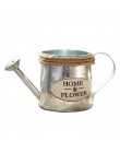 W stylu Vintage Metal rękodzieło podlewanie kompozycja kwiatowa wystrój domu sukulenty roślin kwiaty garnek wiadro kwiat wazon o
