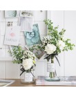 Miz sztuczne kwiaty na ślub wazony na kwiaty dekoracyjne sztuczny kwiat bukiet z wazon ślub dekoracja stołu