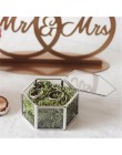 Mini Hexagon geometryczny ślub pierścień Box pudełko na okaziciela Tabletop soczyste rośliny sadzarka ślub dekoracji