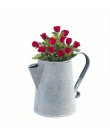 Kreatywny Vintage galwanizowane metalowe żelazo kwiat ogród Shabby wazon doniczka sadzarka Decor pulpit kwiaty wazon do wystroju