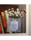 Nowoczesny przylepny silikonowy wazon na ścianę witrynę stylowa ekspozycja kwiatów ozdobny dekoracyjny