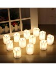 12 sztuk LED bateria elektryczna zasilany podgrzewacze ciepłe białe bezpłomieniowe na boże narodzenie wakacje dekoracje ślubne