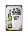 Lód zimny napój piwa metalowe tabliczki Vintage tablica główna Pub Cafe Bar płytki dekoracyjne naklejki ścienne wina whisky malo