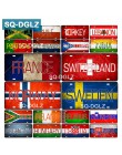 [SQ-DGLZ] flaga narodowa tablica rejestracyjna Bar dekoracje ścienne znak blaszany flaga kraju metalowy znak Home Decor malowani