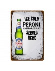 Lód zimny napój piwa metalowe tabliczki Vintage tablica główna Pub Cafe Bar płytki dekoracyjne naklejki ścienne wina whisky malo
