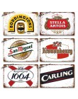 Emaliowane metalowe tabliczki marki piw dla mężczyzny idealne na prezent do baru warsztatu kolorowe loft dekoracja ścienna