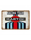 Silnik samochodu Racing Team w stylu Vintage metalowe płytki Bar Cafe Pub dekoracyjne znaki Martini naklejki ścienne metalowe pl