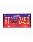 Stany zjednoczone znaki na metalowej blaszce w stylu vintage Route 66 samochodowe numer tablicy rejestracyjnej tablica plakat Ba