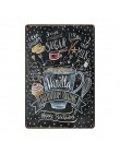 [WellCraft] kawa koktajl miłość ciasto herbata znaki blaszane tablica dekoracyjna niestandardowe metalowe malowanie antyczne pre