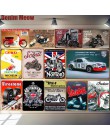 Samochód motocykl Metal plakat Norton BSA Vespa Retro tablica Wall Art malarstwo płyta Pub Bar garażu wystrój w stylu Vintage pl