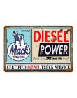 Garaż samochodowy znaki na metalowej blaszce w stylu vintage Vespa płytki dekoracyjne Mack Trucks naklejki ścienne motocykl plak