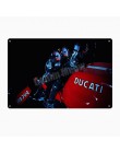 Ducati Corse tablica Vintage Metal plakietka emaliowana Pub Bar garaż ozdobny talerz motocyklowe żelaza malowanie silnika Wall A