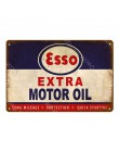 W stylu Vintage Ampol Veedol olej silnikowy metalowe tabliczki ELF Tydol benzyny garaż wystrój NGK mistrz świece zapłonowe plaka