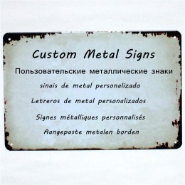 Niestandardowe metalowe tabliczki tablice dostosować personalizacji 20x30 CM/15x30 CM Dropshipping