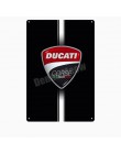 Ducati Corse tablica Vintage Metal plakietka emaliowana Pub Bar garaż ozdobny talerz motocyklowe żelaza malowanie silnika Wall A