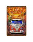 W stylu Vintage gorące pręty autobus samochód metalowe tabliczki amerykański data data powrotu (kempingi plakat Pub Bar garażu d