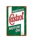 Wakefield Castrol olej silnikowy metalowe plakietki emaliowane tablica dekoracyjna w stylu Vintage plakat artystyczny malarstwo 